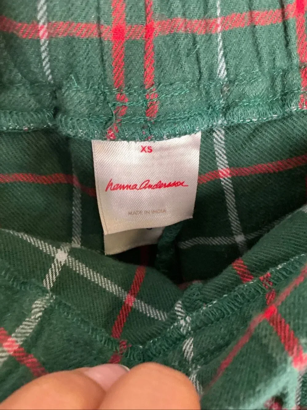 Hanna Andersson Plaid PJ Set | Green in XS